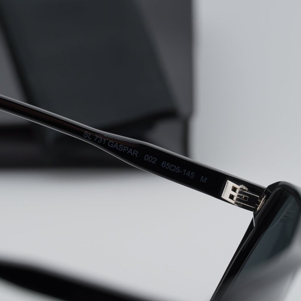 Saint Laurent SL731 GASPAR 002 Aviator Sunglasses - Black - Picture 7 of 10